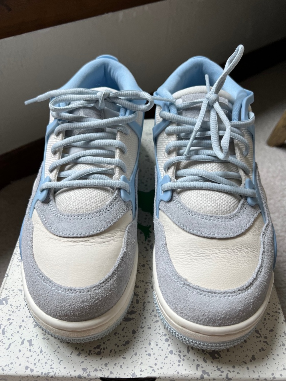 Women's Air Jordan 4 RM - Psychic Blue/Pale Ivory/Aura - Size 8.5 - Worn 1x
